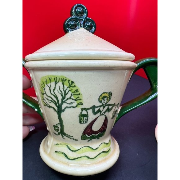 Metlox Poppytrail Provincial Vernon Homestead Cream and Sugar w/Lid Vintage USA - Picture 3 of 11